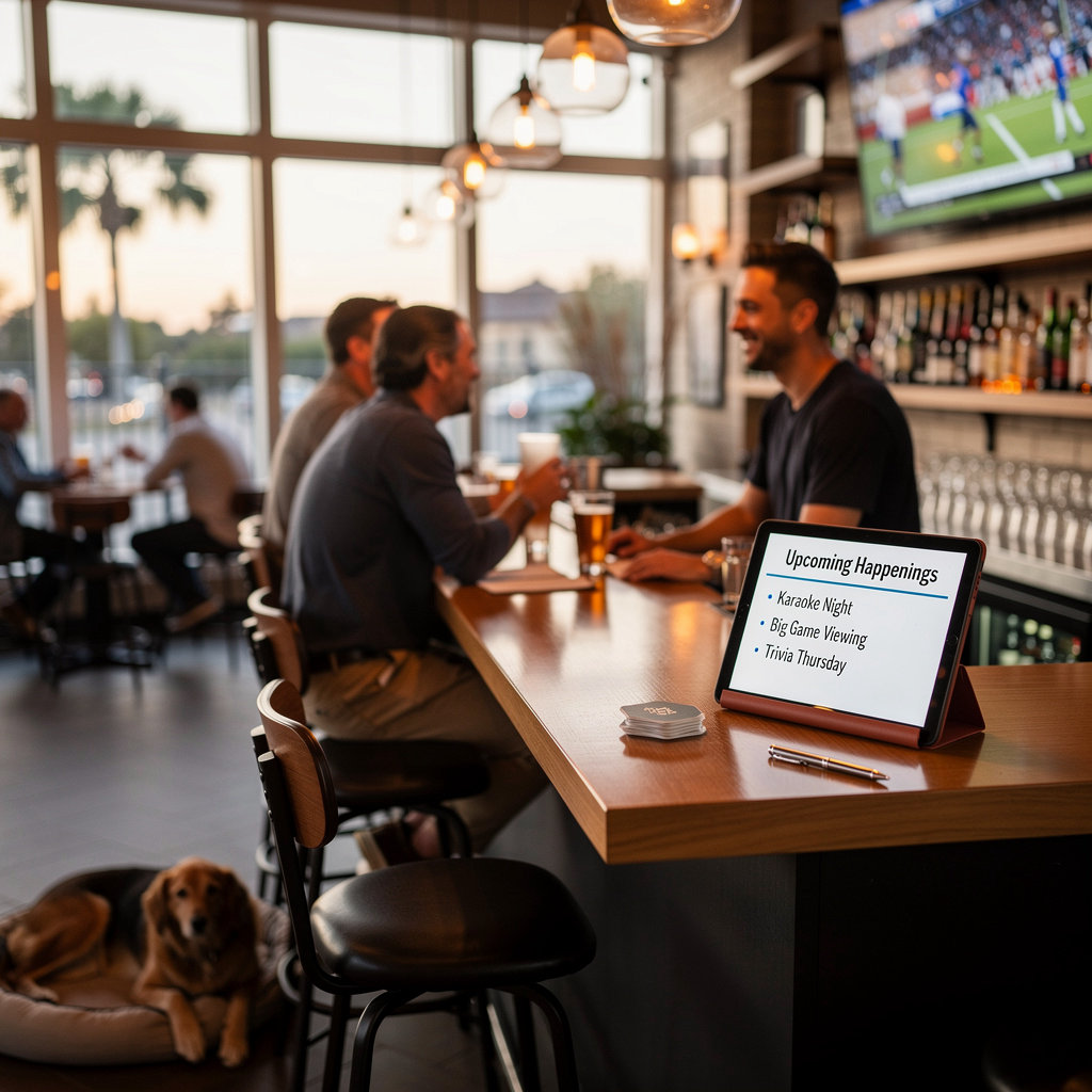 The Cliff Room Santa Barbara sports bar lively event night with friends watching games and enjoying drinks